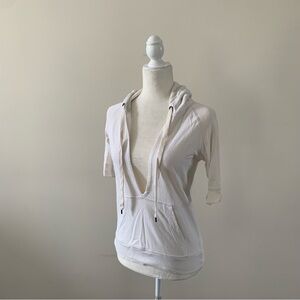 J. Crew Casual White Hooded Top - XS